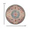 Homeroots 5 ft. Round Pink & Blue Floral Medallion Area Rug 385532 - alternate 5